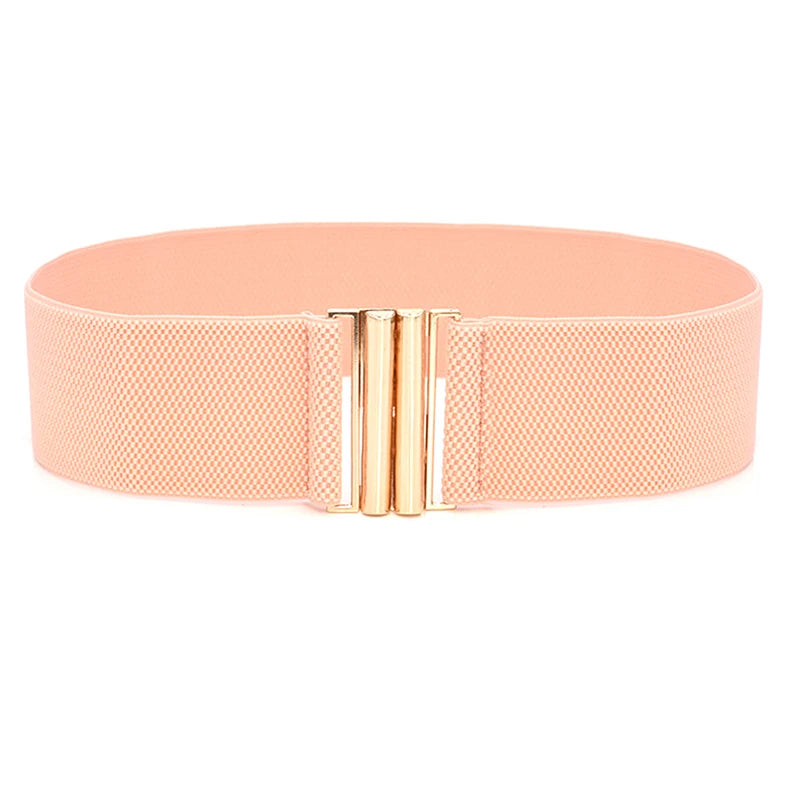 Ceinture en cuir PU métallisé pour femme