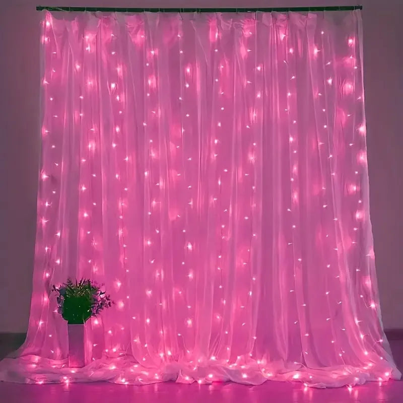 Christmas Fairy Light Party Birthday Decoration 8 Mode LED Holiday Garland Wedding USB Curtain String Light Home Decor 3M 6M