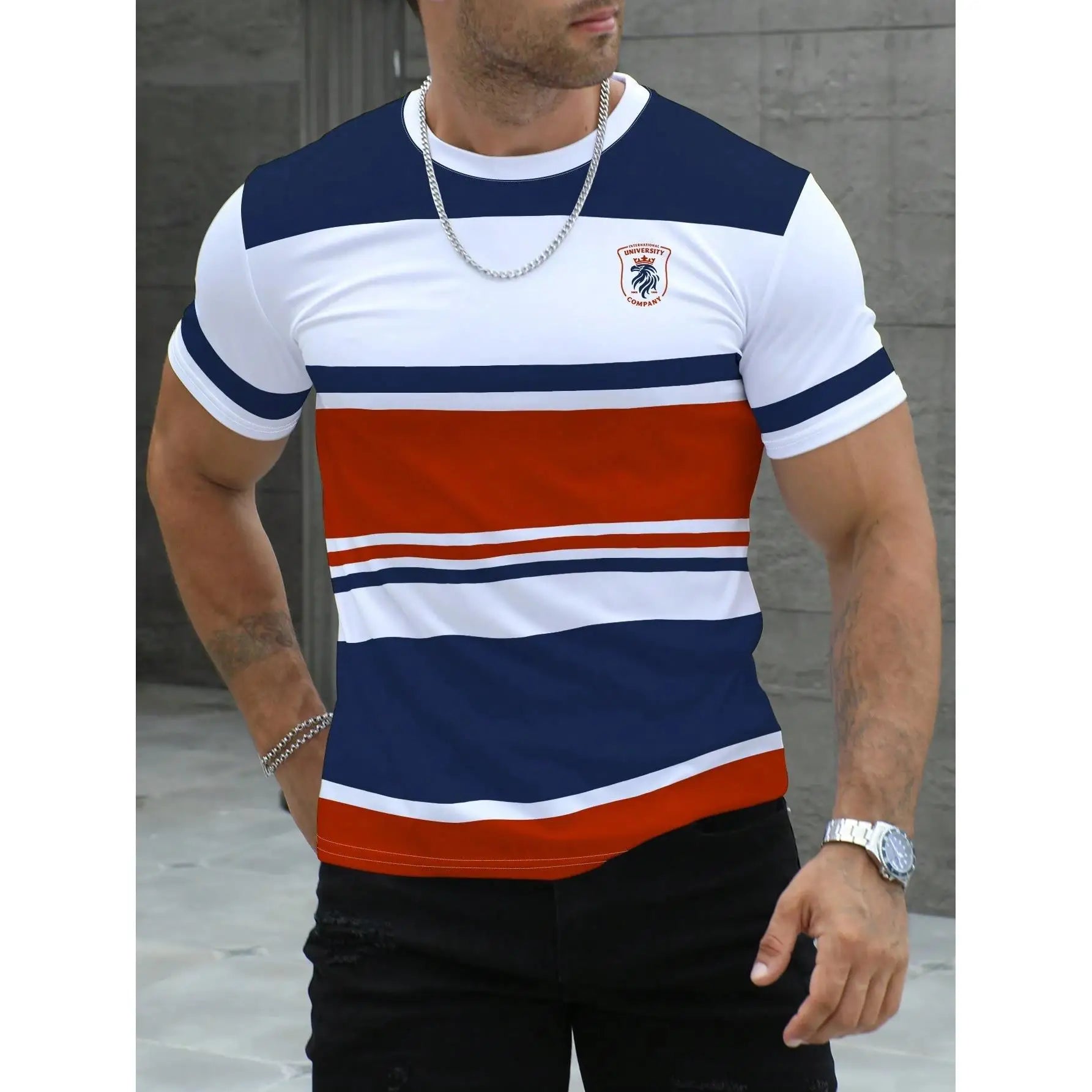 Men’s Striped Quick-Dry T-Shirt