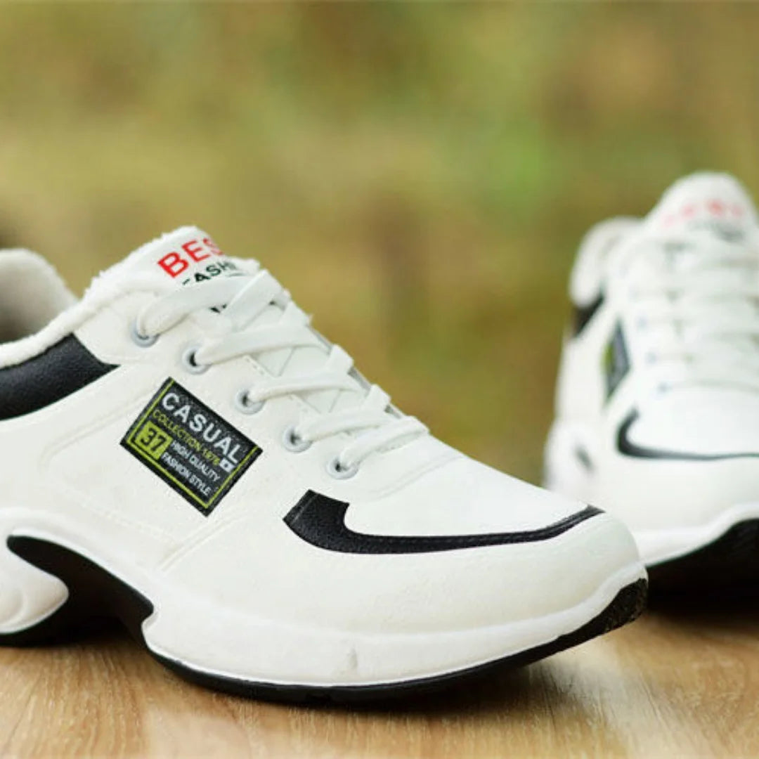 New spring trend sports men's shoes Lace-up thick sole casual breathable fashion shoes Large size Wear skid resistance