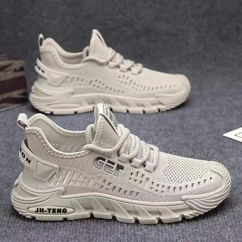 Men's Work Shoes 2025 New Sle Breathable Slip-On Anti-Slip Wear-Resistant Casual Sports Shoes Thick Bottom Labor Protection