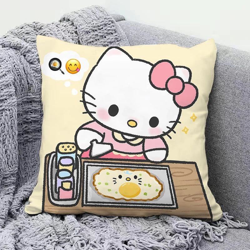 Hello Kitty Pillow Cute Cartoon Girl Heart Cushion Living Room Sofa Office Lunch Break Pillow