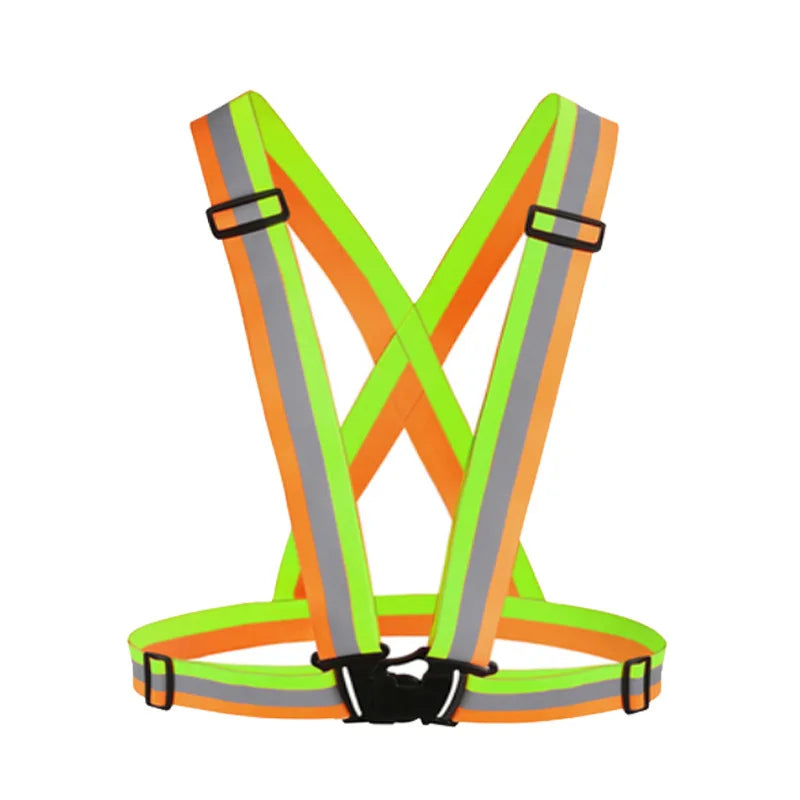 2/1PC Outdoor Night Walking Safety Vests Highlight Adjustable Lightweight Reflective Vest Biking Safety Strap Waterproof Running