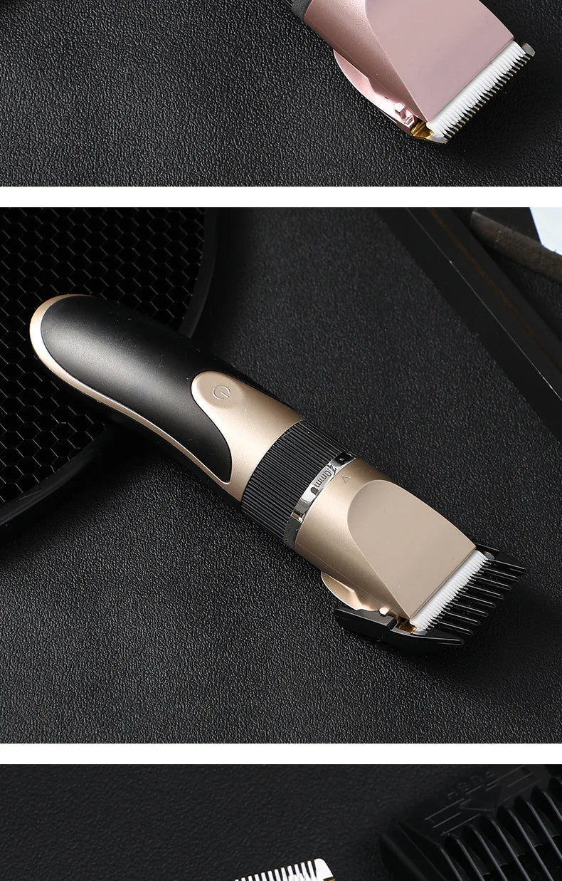 Hair Clipper for Men & Kids - Barber-Grade Beard Trimmer with Ceramic Blades Low Noise Precision Hair Cutting Machine