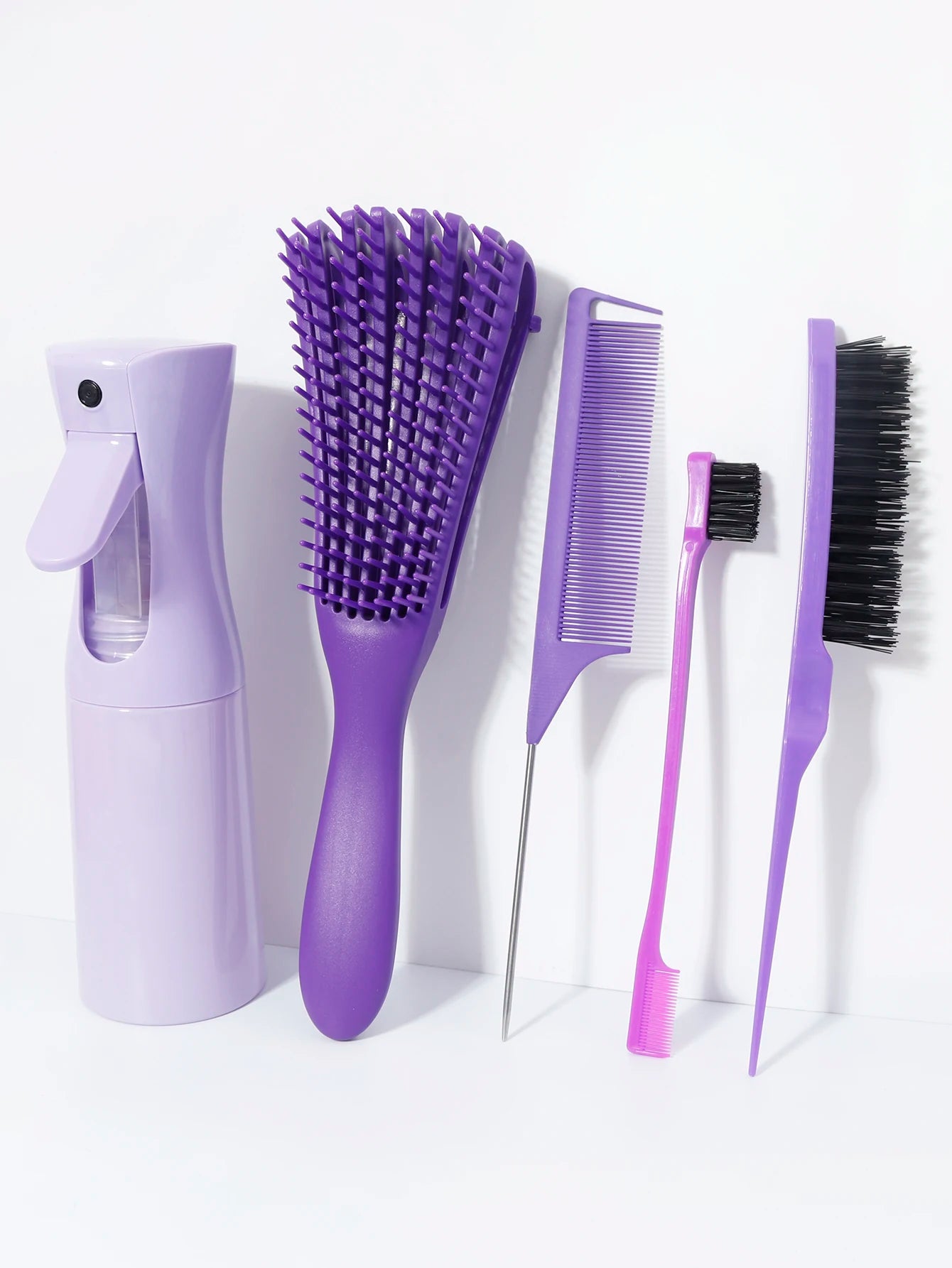5pcs/set Detangling Hair Brush curly hair Bursh Calp Massage Brushes Easy To Clean Hairbrush Detangler Hair Care Styling Tools