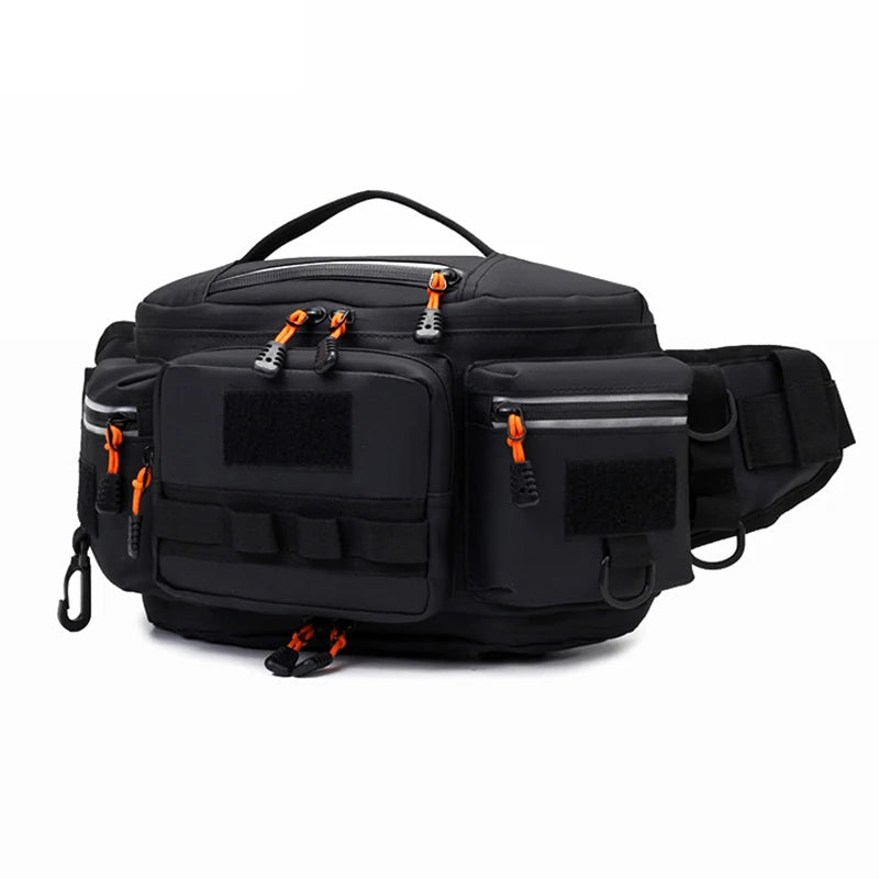 Fishing Lure Waist Bag Large Fish Box Accessories Outdoor Sports Tackle Gear Belt Bag Multi-pockets Crossbody Fishing Bag