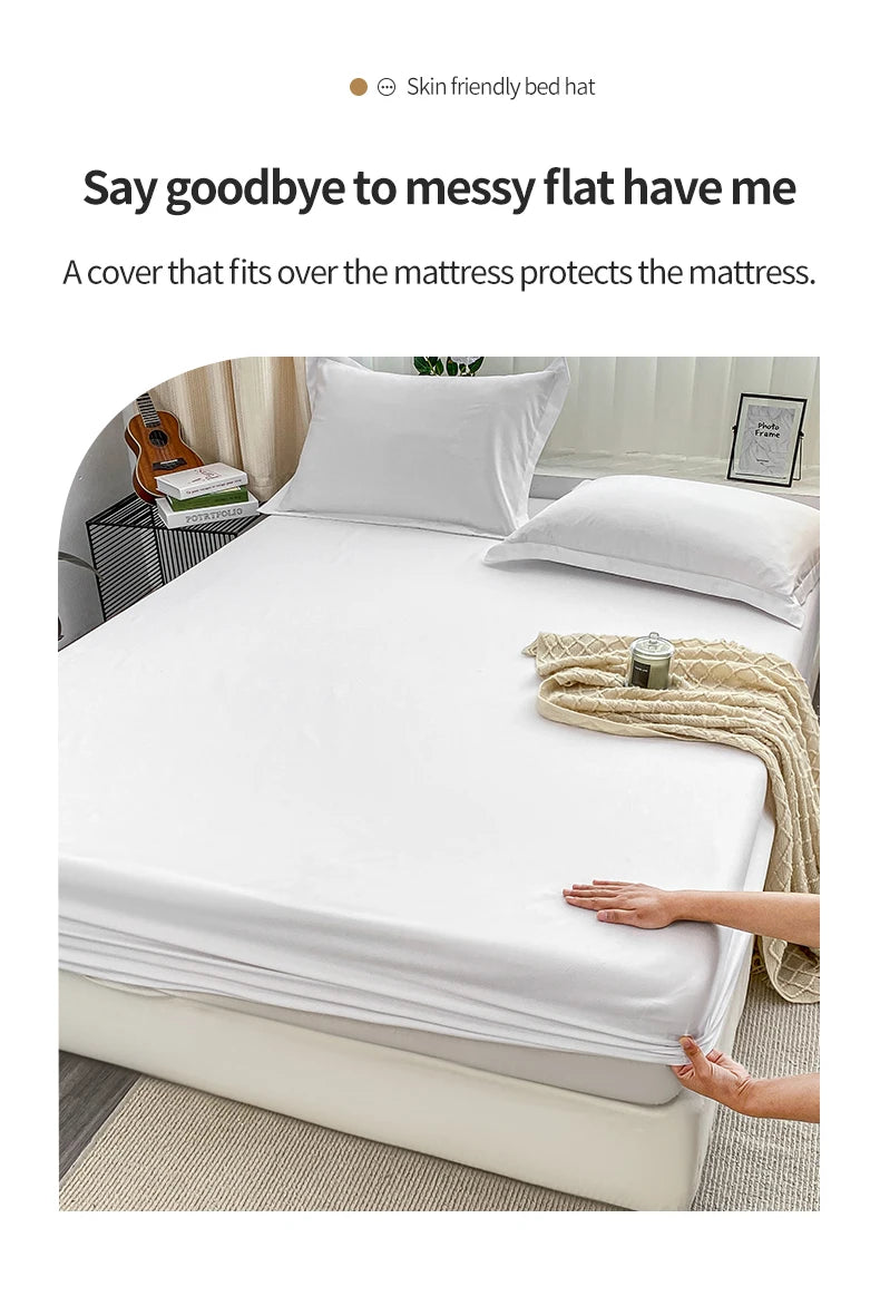 Double Bed Sheets Couple Elastic Fitted Sheet  Microfiber  Ultra-Soft Hotel Luxury Mattresses cover Queen single king Size