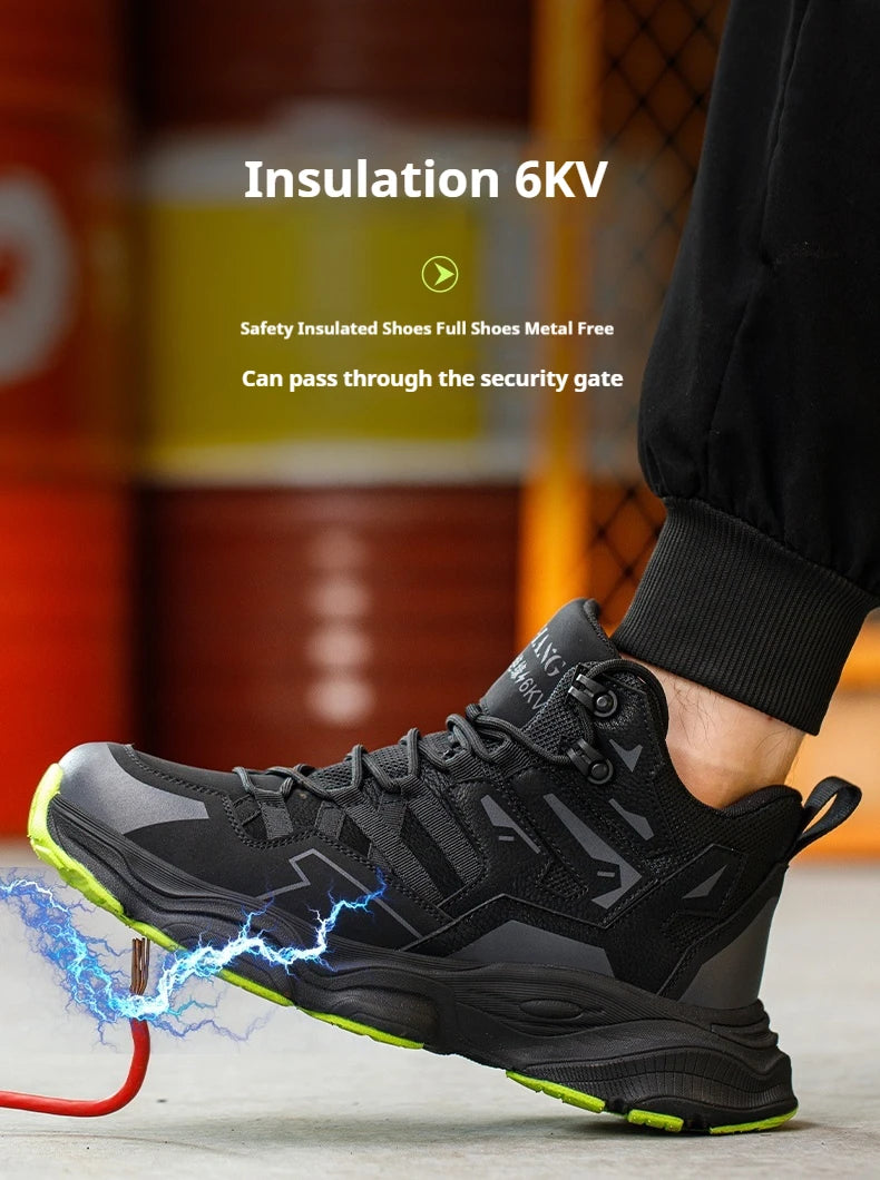 Work Safety Shoes For Men Breathable Indestructible Boots Non-slip Industrial Construction Shoes Male Footwear Protective Boots