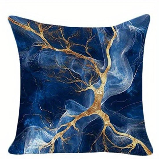 Blue marble pillowcaseSuitable for sofa car bedroom decorative cushion cover pillow cover