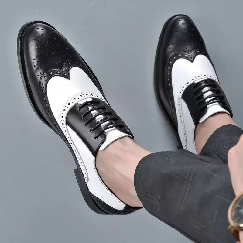 Designer's Classic Men's Formal Shoes, Lace Up Shoes, Plus Size Pointed Business Casual Comfortable Men's Wedding Formal Shoes