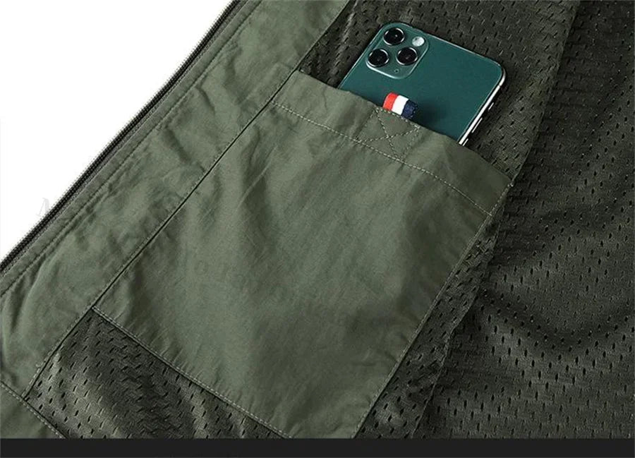 Sleeveless Jacket Vest Men Summer Cargo Climbing Hunting Waistcoat Club Photographer Fishing Vests Camping Working Clothes