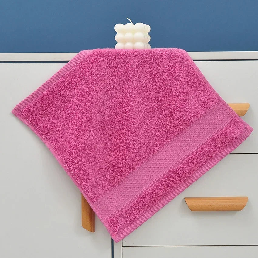 20 Colors Handkerchief Towels High Quality Cotton Small Towel Solid Color Soft Thick 34*34cm for Adults Kids Hand Towels toalhas
