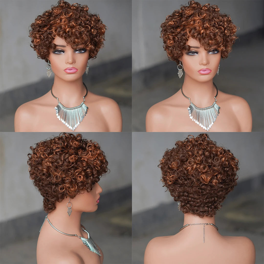 Short Curly Human Hair Wig