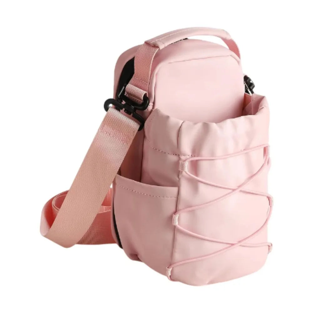 Magnetic Water Bottle Sling Bag Large Capacity Adjustable Gym Bottle Bag Multi-layer with Shoulder Strap Crossbody Sports Bag