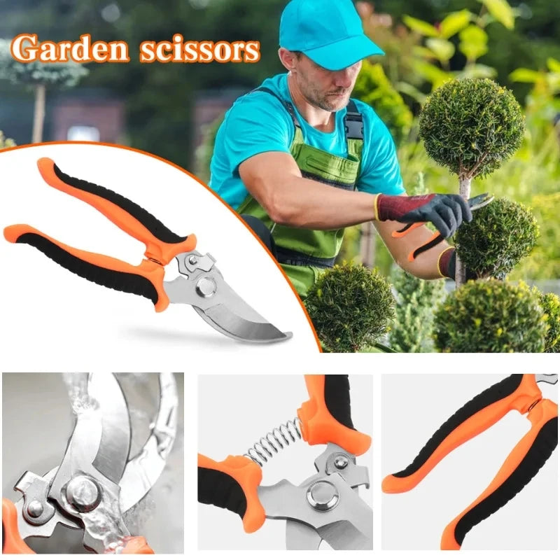 Gardening pruning shears - Professional sharp over-the-bridge pruning shears - Tree pruning tools - Manual pruning shears - Gard