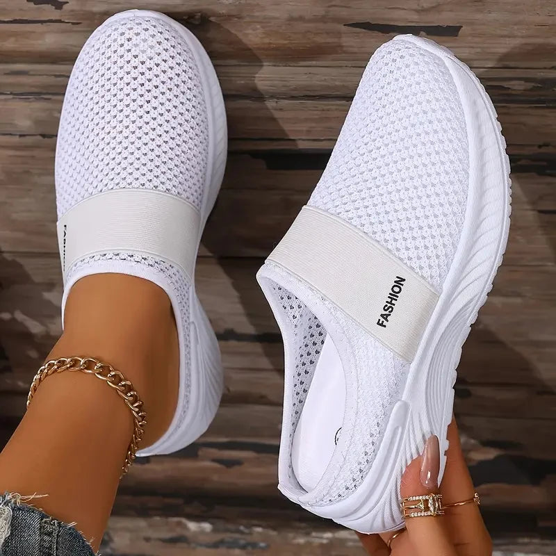New Women Mesh Walking Breathable Slip on Comfortable Casual Shoes Working Flats Outdoor Lazy Sneakers Women Zapatos De Mujer