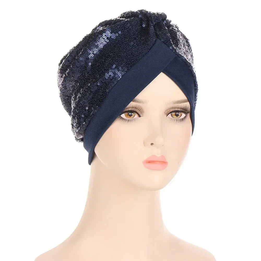 Sombrero turbante indio nuevo con nudo y lazo para mujer, hijab musulmán, pañuelo africano para la cabeza, gorro, gorro para pérdida de cabello, gorro de quimioterapia, pañuelos para la cabeza