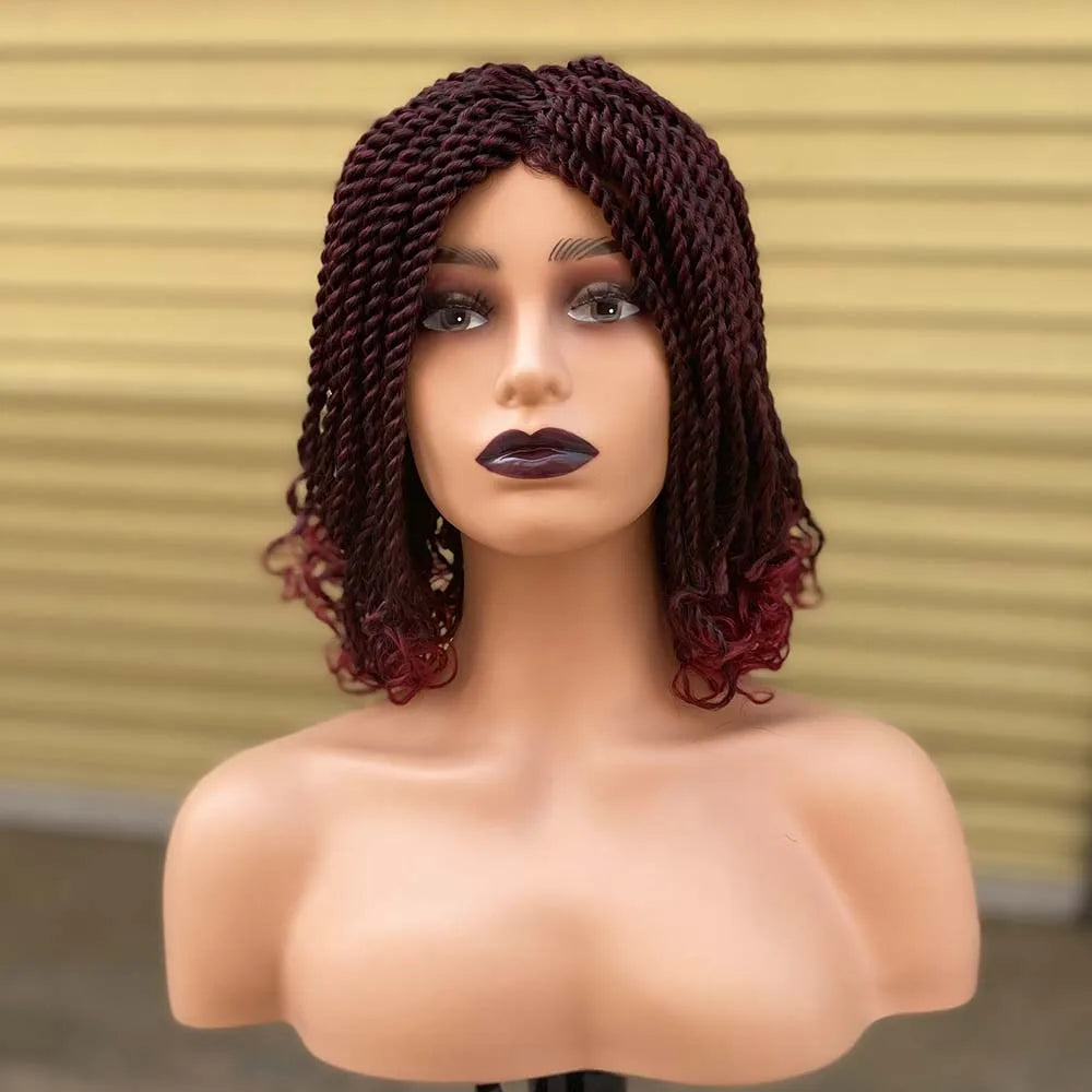 Peluca Bob Trenzada Ombré