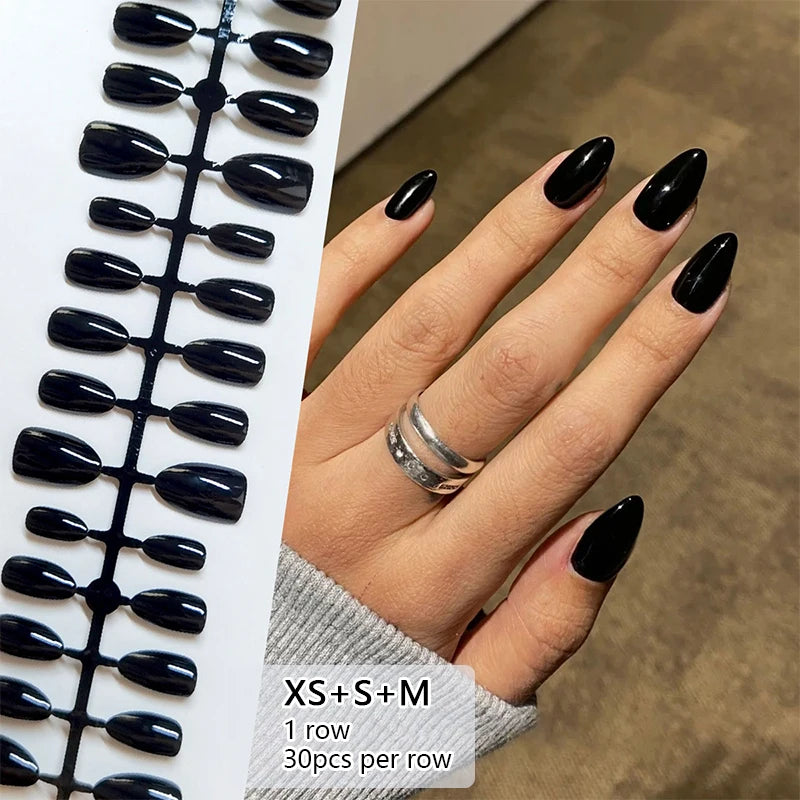 30Pcs Solid Color Nail Tip Fake Nail Fashion Nude Pink Wearable False Nails Simple Full Cover Press On Nails DIY Wear Nail Tool
