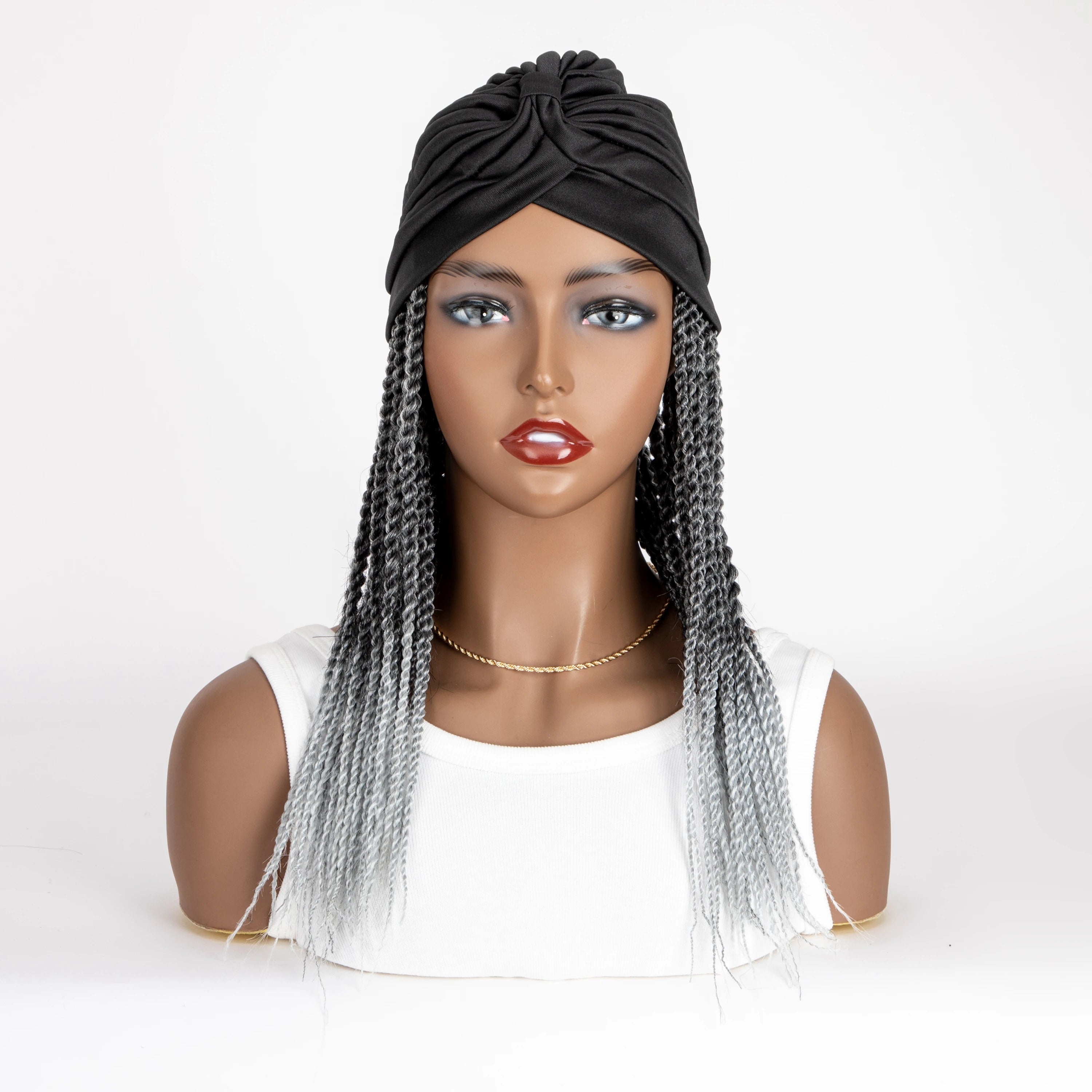 Peluca de diadema trenzada estilo Ombre