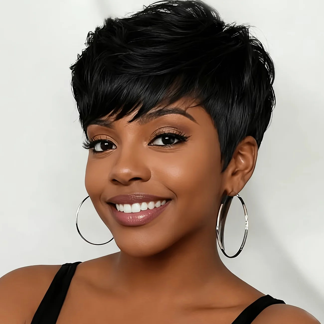 Hair Short Curly Wigs for Women Pixie Cut Wig Machine Made Human Hair Short Wigs Natural Hair Short Curly Wigs   Machine Made