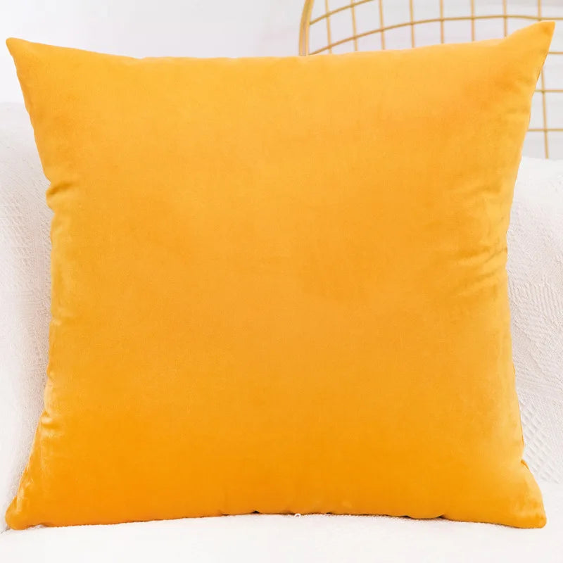 Funda de Almohada Decorativa de Terciopelo para Sofá, Dormitorio, 40x40/45x45/50x50/30x50/55x55/60x60cm, Funda de Cojín Cuadrada