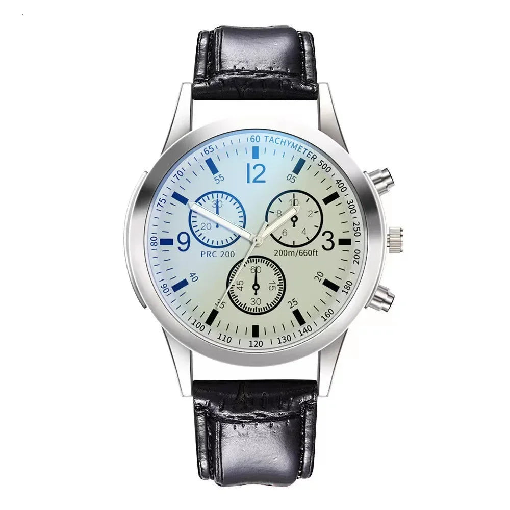 Nuevo reloj de hombre, banda de lujo, reloj redondo, moda, Blu-ray, reloj romano para hombre, relojes para hombre, שעון ספורט, часы мужские наручные
