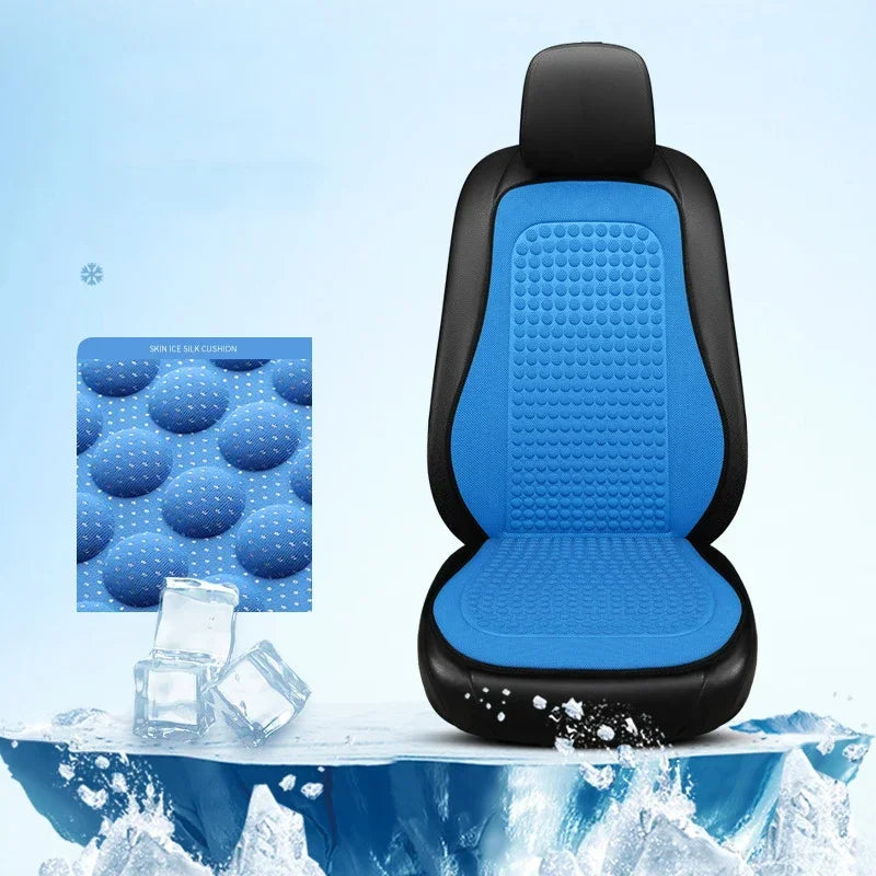 Universal Car Seat Cushion Cover Ice Silk Breathable Summer Cool Auto Cushion Vehicle Backrest Car Interior Accessories