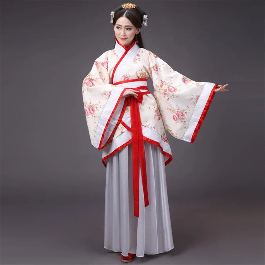 Chinese Traditional Clothing for Women Dress Hanfu Folk Dance Performance Fairy Dresses Ancient Costume Festival Outfit Retro