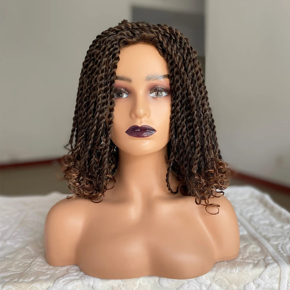 Peluca Bob Trenzada Ombré