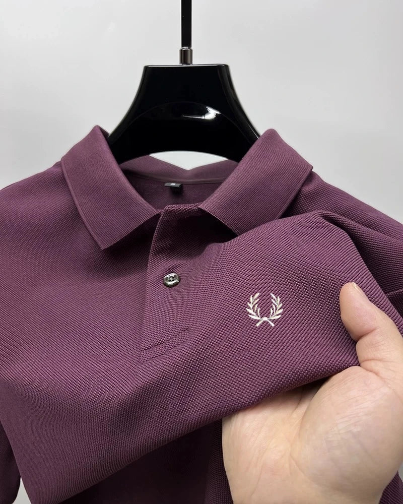 Luxury brand 100% cotton short sleeve men's polo shirt summer high-end fashion classic embroidery business casual golf T-shirt