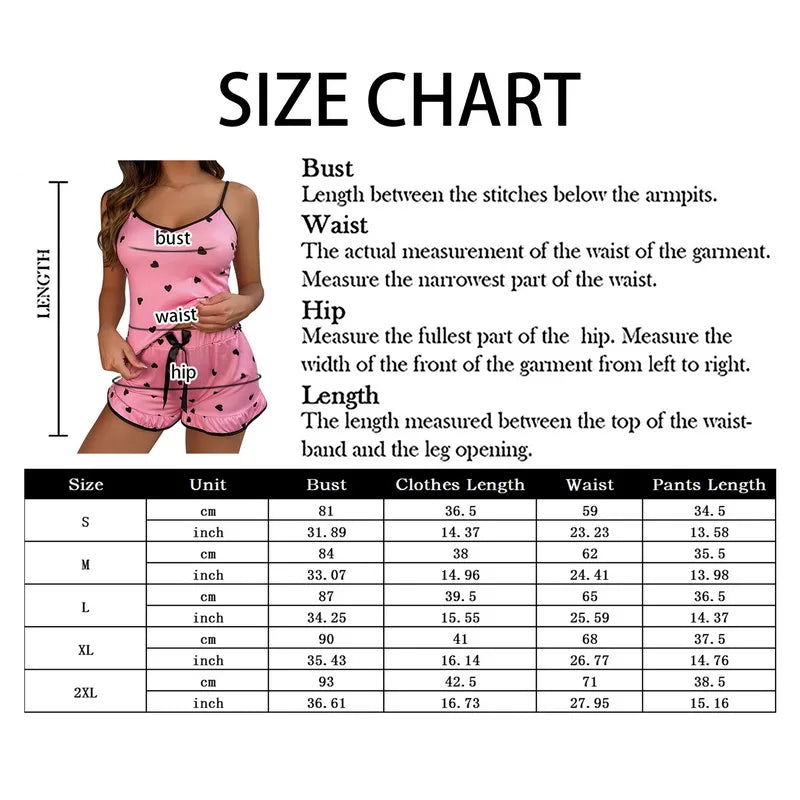 2Pcs Summer Pajamas Set for Women 2023 Sexy Home Clothes SleepwearTank Top Suits Shorts Cute Underwear Soft Nightwear Sleeveless