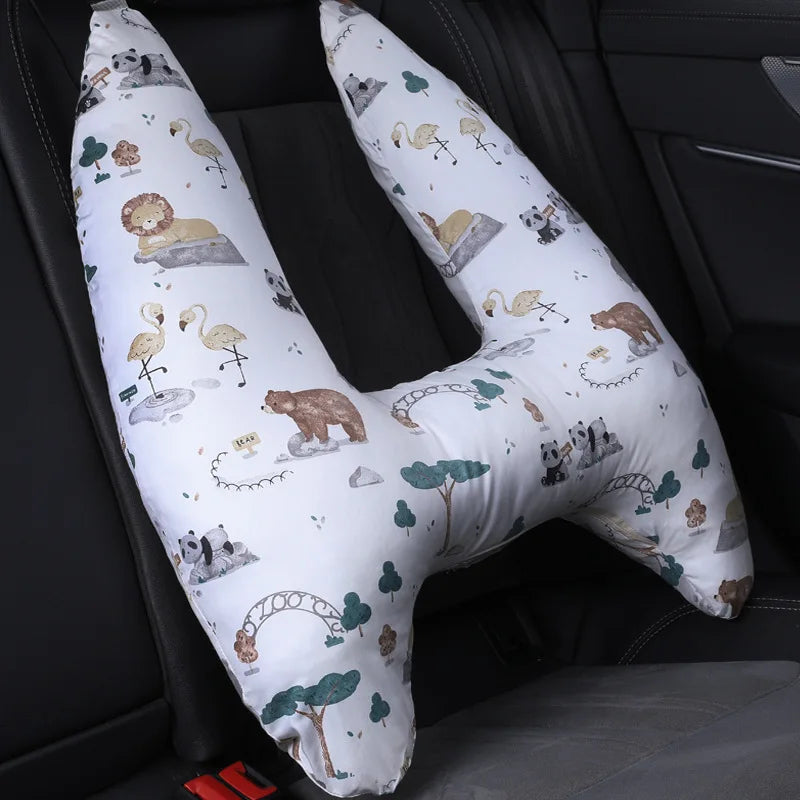 Almohada ergonómica para dormir en el coche para niños pequeños, con certificación de seguridad, soporte universal para el cuello para viajar