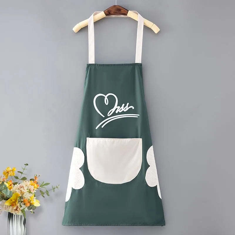 Cute Kitchen Aprons for Woman Men Chef Work Apron for Grill Restaurant Bar Shop Cafes Beauty Nails Studios Uniform