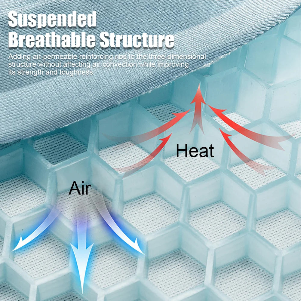 Cool Down Summer with The Universal Car Honeycomb Ice Filigree Gel Cushion Car Seat Cushion Ergonomic and Comfortable for Riding