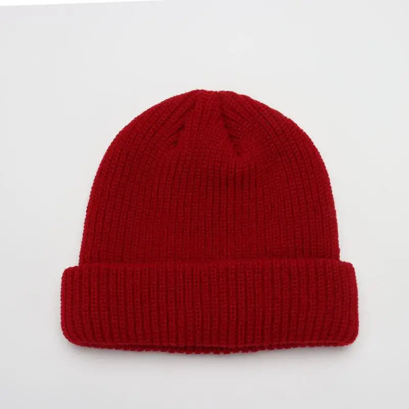 Gorros de invierno cálidos, casuales, de punto corto, estilo Hip Hop, gorro de calavera de punto elástico unisex para adultos, hombres y mujeres