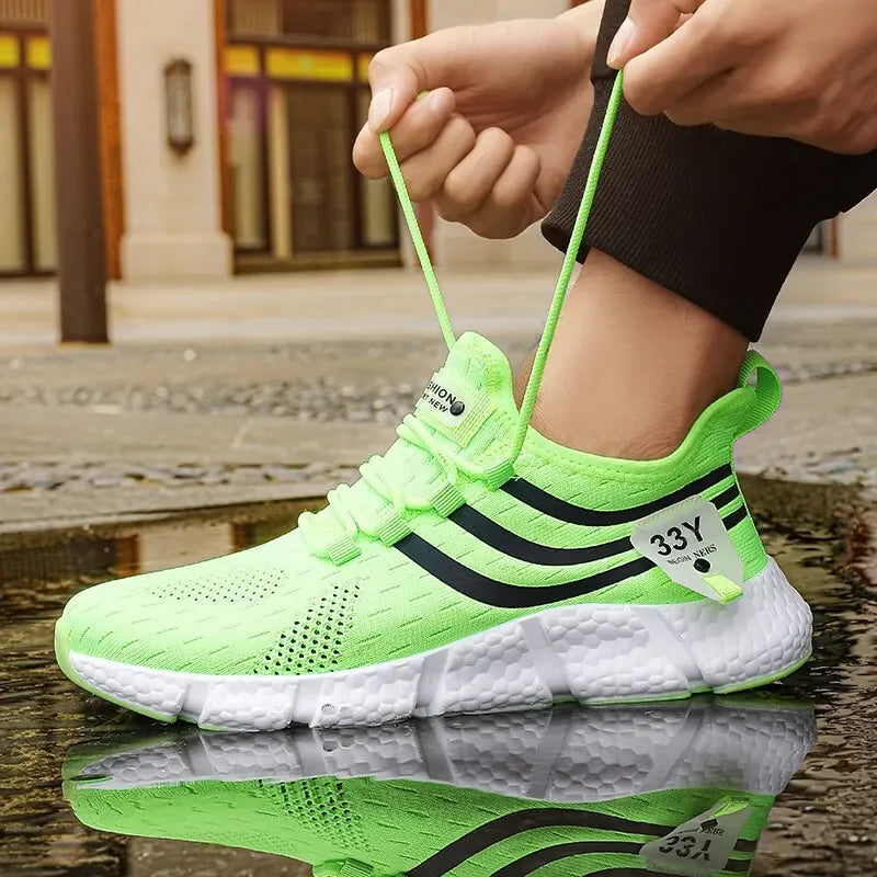 Men's Walking Shoes with Comfortable  Fashionable Grid Design Versatile Lightweight Breathable Anti Slip Outdoor Training Shoes