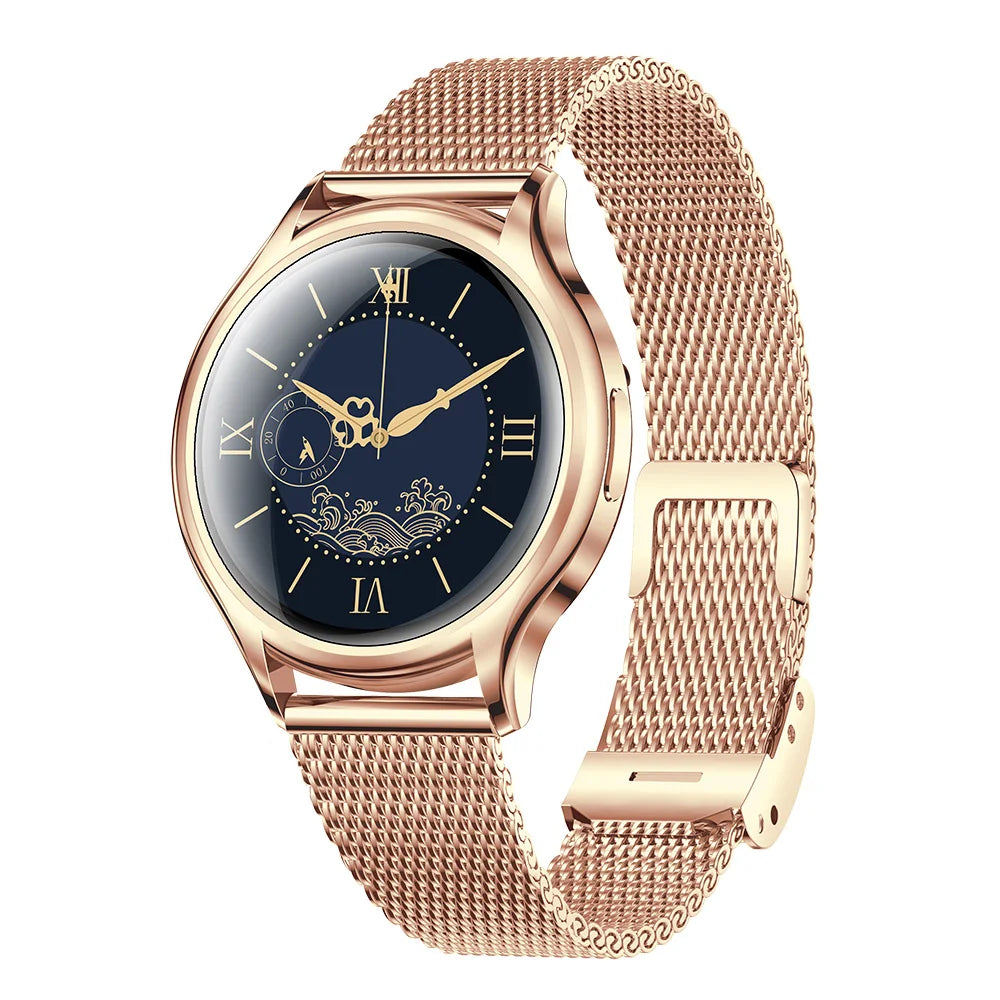 Smart Watch For Women 1.27 Inch HD Screen Health Monitor AI Voice Assistant Bluetooth Call Music Control Custom Dials Smartwatch