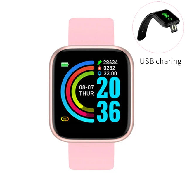 Smartarmbånd Smartklokker Menn Kvinner Gaver Sport Blue Tooth Band Puls Blodtrykk Fitness Tracker For Android IOS