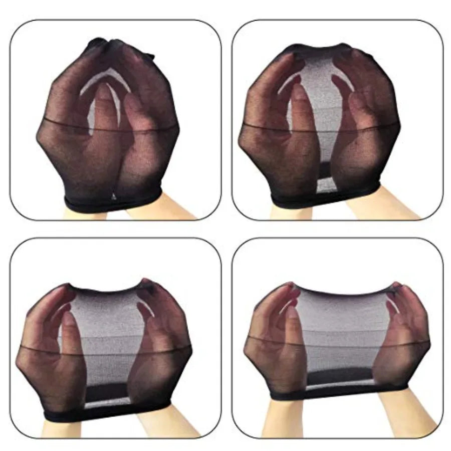 6 bonnets de perruque en filet pour perruques à dentelle frontale, en nylon, pour femmes