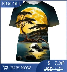 Luxury Men's T-Shirt Animal Tees Gold Lion 3d Print Short Sleeved T-Shirt Summer Casual Men's Clothing Oversized European Tops