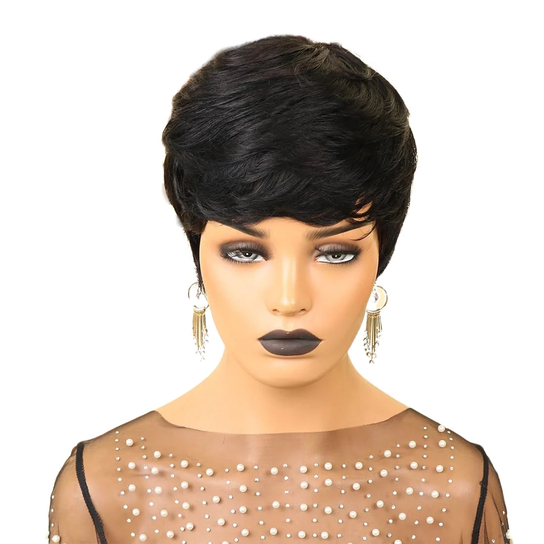 Pixie Cut Wig  for Black Women Summer Short Glueless  Synthetic Short Pixie Cut Wigs Boy