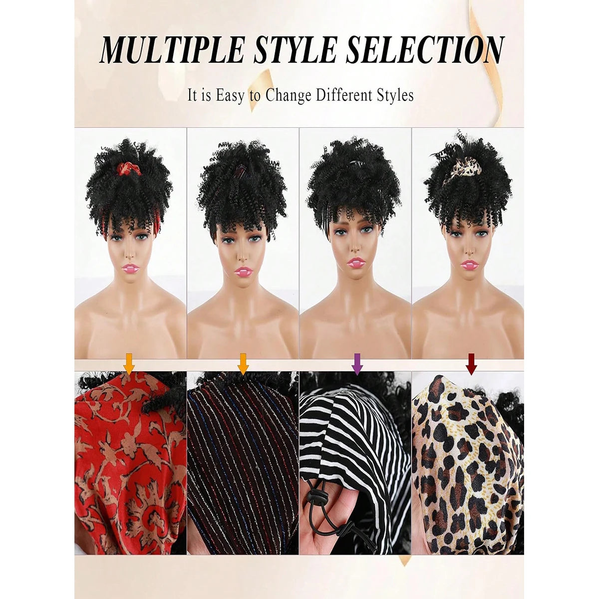 Kinky Curly Headband Wig