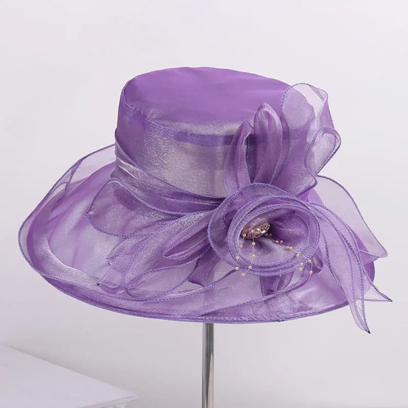 Fashionable Breathable Outdoor Travel Hat Elegant Floral Decoration Sunshade Cap Stylish Comfortable New Arrival