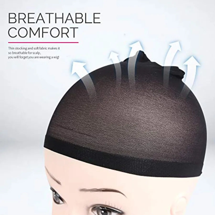 Wig Cap, s, 4 Pieces Stocking Wig Caps for Women Black
