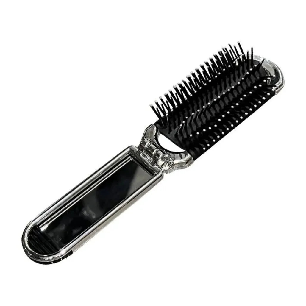 Folding Mirror Hair Brush