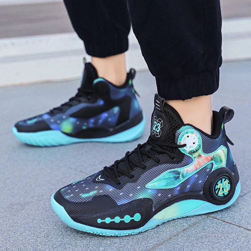 Professional basketball shoes men new junior high school students youth breathable sports shoes anti-slip wear