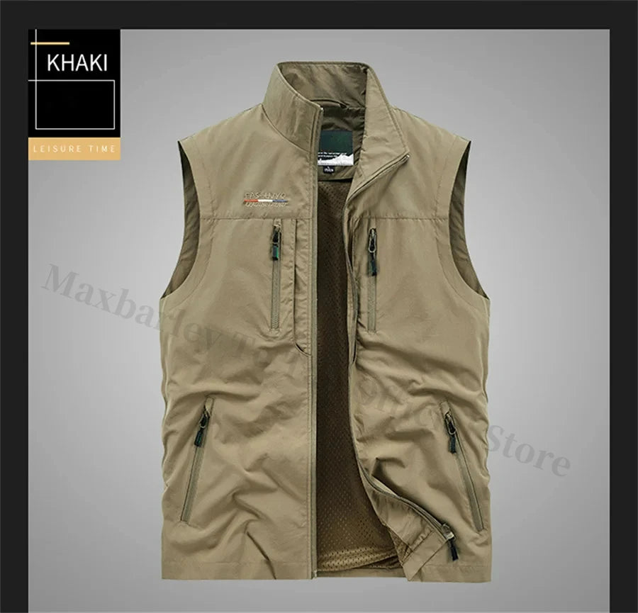 Sleeveless Jacket Vest Men Summer Cargo Climbing Hunting Waistcoat Club Photographer Fishing Vests Camping Working Clothes