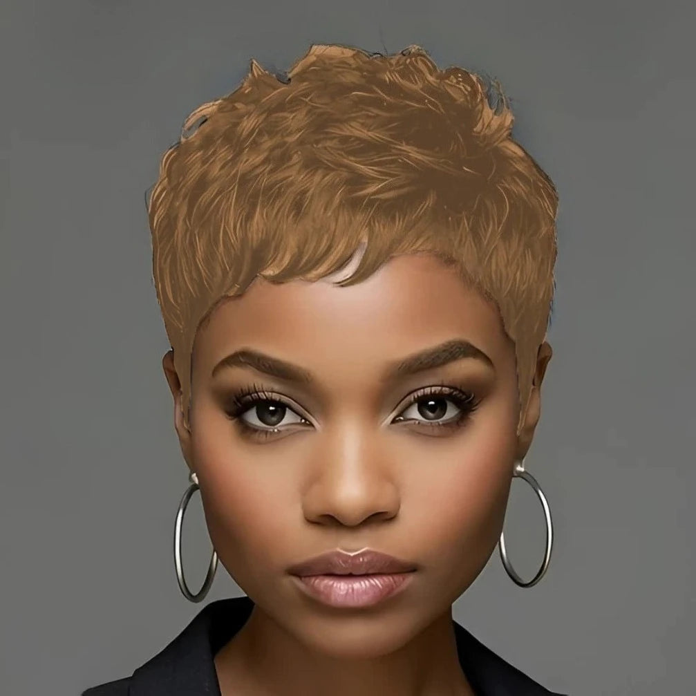 Curly Pixie Human Hair Wig