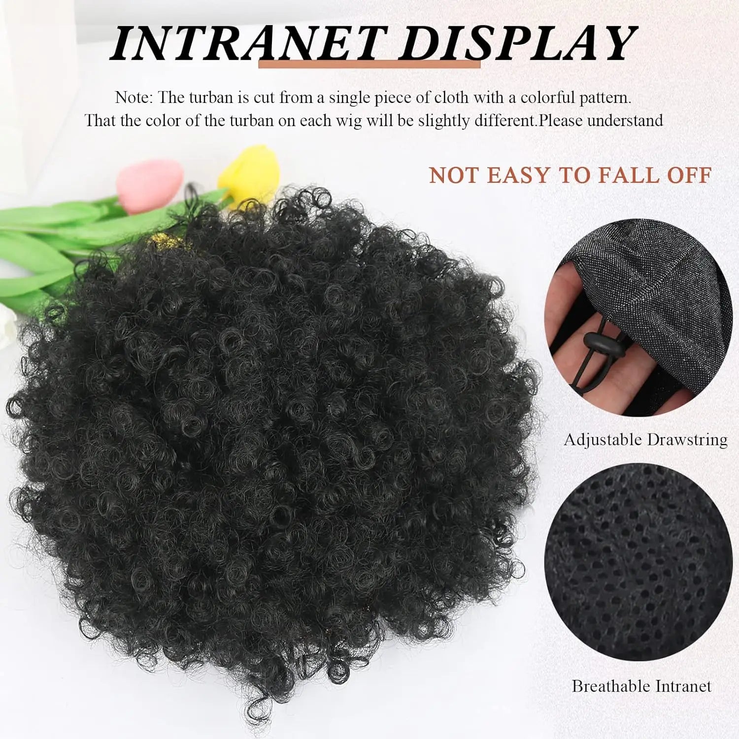 Short Ombre Headband Wig Kinky Curly Headband Wig with Bangs for Women Synthetic Afro Curly Wig with Headband Attached Blonde Ki